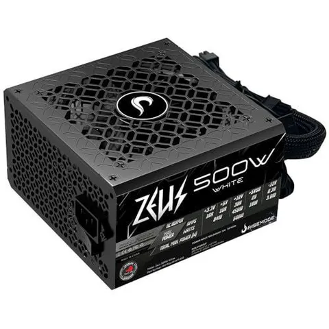 Fonte Gamer Rise Mode Zeus 500W PFC Ativo Teclab