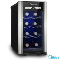 Adega de Vinhos Midea para 08 Garrafas com até 18º C - WBA08 - 1QWBB08PTO - R$375