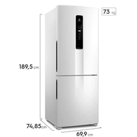 [Com PIX na Conta R$3689] Geladeira Electrolux Frost Free Inverter 490L Efficient com AutoSense Inverse Branco (IB7) - 127V ou 220V