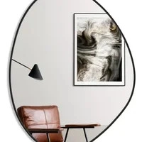 Espelho orgánico de parede Orgánico do 60cm x 40cm Preto