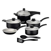 Jogo de Panelas Antiaderente 7 Peças Preto