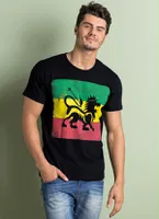 Camiseta c/ Decote Redondo e Estampa Frontal - Tam M | R$20