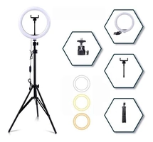 Ring Light LED com Suporte para Celular e Make