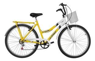 Bicicleta Feminina Masculina Aro 26 Summer Retrô 6 Marchas