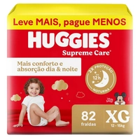[leve 2 pague R$ 85,89] Fralda Huggies Supreme Care XG (82 unidades )