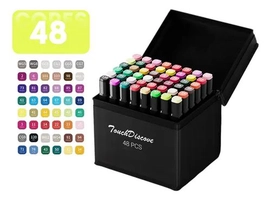 Kit Canetas Marcadoras Dupla Ponta 48 Cores