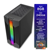 Computador Gamer AMD Ryzen 5 5600G 8GB SSD 240GB Radeon Vega 7 CertoX Stream 1035