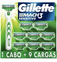 Gillette Aparelho De Barbear Mach3 Sensitive + 9 Cargas