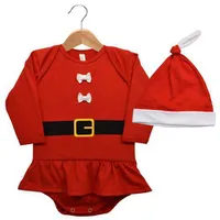 Kit: Body c/ Saia  e Gorro de Natal Mamãe Noel R$65