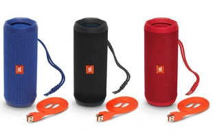 Caixa de Som JBL Flip 4 à Prova d'água com conexão Bluetooth 16W - R$ 369