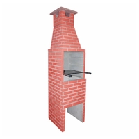 Churrasqueira Concreto Refratário Básica 55cm Estilo Cerâmica 10 peças Atacadão Lazer | R$555