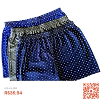 Confira Kit 4 Cuecas Samba Canção Short Malha Fria Pijama Dormir.