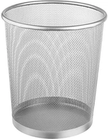 (PRIME) Lixeira Metal Redondac Ordene Br Prata 8. 5L | R$24