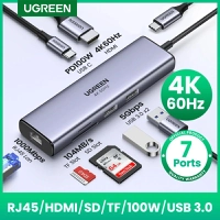 UGREEN HUB USB 7-em-1 Tipo-C para 4K60Hz HDMI SD