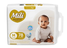 [REGIONAL] Fralda Mili Love & Care Premium M 78 Unidades