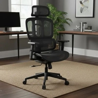 Cadeira Escritório Dr. Office Mesh Preta 2D