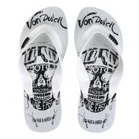 Chinelo Von Dutch Plus Vd-Moto Skull - Branco R$25