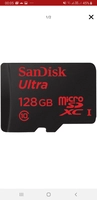 Cartão de memória micro SD 128gb 80mb/s ultra com adaptador SD - Sandisk | R$ 81