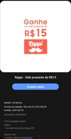 R$15 de créditos Rappi (Samsung Members)