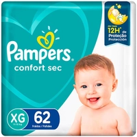 Fralda Pampers Confort Sec XG com 62 unidades 