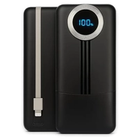 Power Bank 10000mAh com Cabos e Carga Rápida