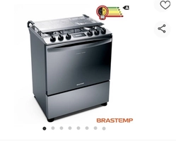 Fogão de Piso Brastemp de 05 Bocas com Turbo Chama, Touch Timer e Autodesligamento Inox R$1800