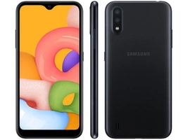 Smartphone Samsung Galaxy A01 Preto 32GB | R$ 586