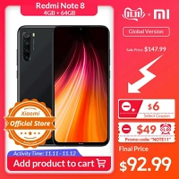[Somente 11/11) Smartphone Xiaomi Redmi Note 8 snapdragon 665 4gb 64gb 48mp 4000mAh | R$406