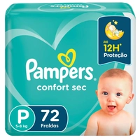 Fralda Pampers P Confort Sec 72 Unidades + Sabonete
