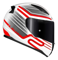 Capacete Ls2 Ff353 Circuit Branco Vermelho