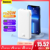 Power Bank Baseus 20w 20.000mAh, USB + Type C + Micro Usb