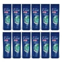 Kit com 12 Shampoo Anticaspa Clear Men Limpeza Diária 2 em 1 - 200ml | R$ 139