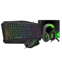 Combo Gamer T-Dagger Legion 4 em 1, Teclado, Mouse, Headset e Mousepad, T-TGS003