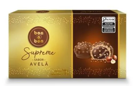 Bombom Avelã Supreme Arcor 144g 8 Unidades