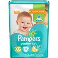 Fraldas Pampers Confort Sec - 18 Unidades - R$16
