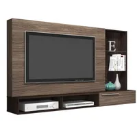 [Ricardo Eletro] Painel Ayla para TV de Até 55" - Com Gaveta e 3 Prateleiras - Amêndoa e Ébano- Madetec por R$419,90