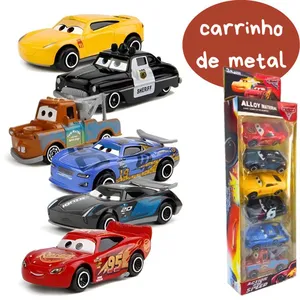 Kit 6 Carrinhos McQueen Metal Miniatura Coleção