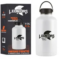Garrafa Térmica Leonidas, 1.750ml, Quente ou Frio, Metal, Branco