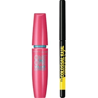 [SOU BARATO] Kit Maybelline com Lápis The Colossal Kajal Extra Black + Máscara para Cílios One by One Waterproof Preto - R$24