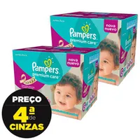 [Kangoolu] Combo Fralda Pampers Premium Care Jumbo G e XG por R$ 117