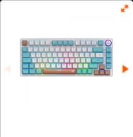 Teclado Gamer SuperFrame Ribbon, RGB, Switch Red, 75%, ABNT, Hot Swap, Com Fio, White/Green