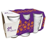 (R$13,04 com cashback) CONJUNTO 6 COPOS NATURE 270ML NADIR