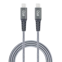 i2GO - Cabo USB-C 2m 3A Nylon Trançado Chumbo