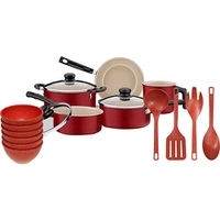 Jogo de Panelas 5 peças Vermelha + 5 Tigelas + 4 Peças Vermelho R$ 120