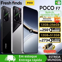 【Estreia mundial】POCO F7 5G Versão Clobal Smartphone Snapdragon 8s Gen 4 6,83 '' Display AMOLED 6500mAh Bateria 90W Carga NFC
