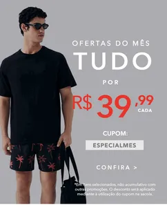 Diversos itens da Hering por R$ 39,99