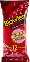 Preservativo Morango, Blowtex, Vermelho, 12 Unidades