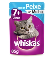 Ração Úmida Whiskas Gatos Adultos Sênior 7+ 85g | R$1,20