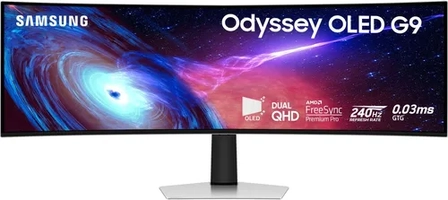 Monitor Gamer Curvo, Samsung Odyssey Rg90 49'' Preto, DqHD, Tela Super Ultrawide, 120hz, HDMI, Dp, Usb, Freesync Com Ajuste De Altura