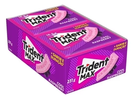 [ML FULL] [Regional] Chiclete Trident Max Raspberry S/ Açúcar - Cx 14u de16,5g